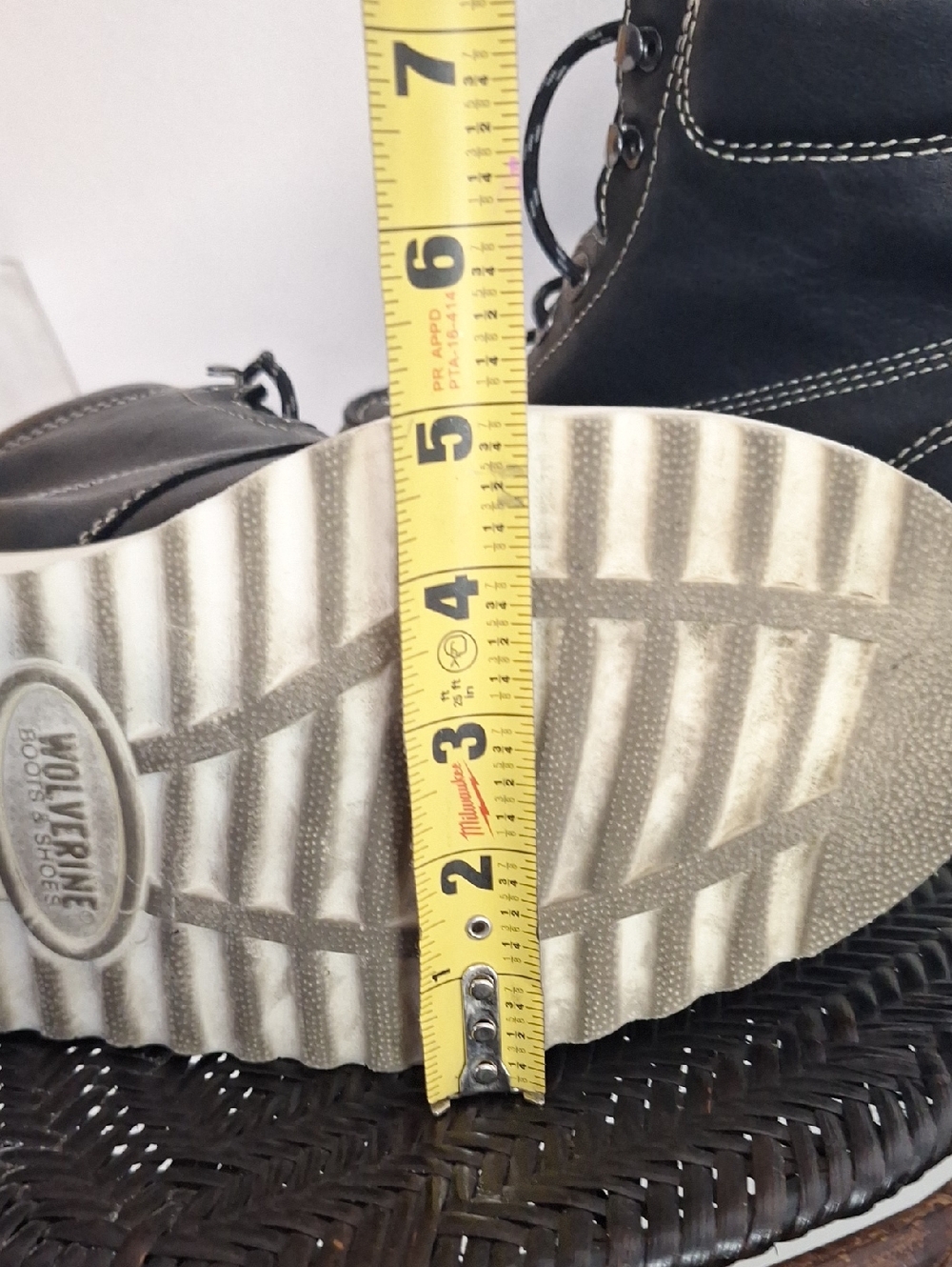 Men Wolverine Wedge Moc-Toe 6" Work Boot Steel Toe W08152 Black Men Size 10.5 M - Picture 10 of 14